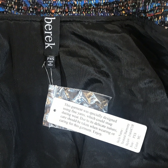 NWT Berek Ruffled Tweed Textural Harmony Jacket - Picture 8 of 8